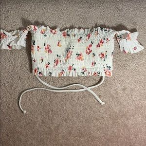 Floral print bathing suit top!